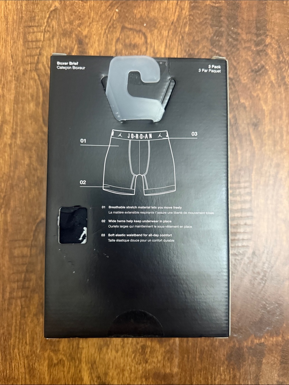 Jordan Black Flight Cotton Stretch Boxer Briefs - 3 Pack - Picture 5 of 12